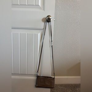 HOBO Elegant Tan and Gray Crossbody Bag
